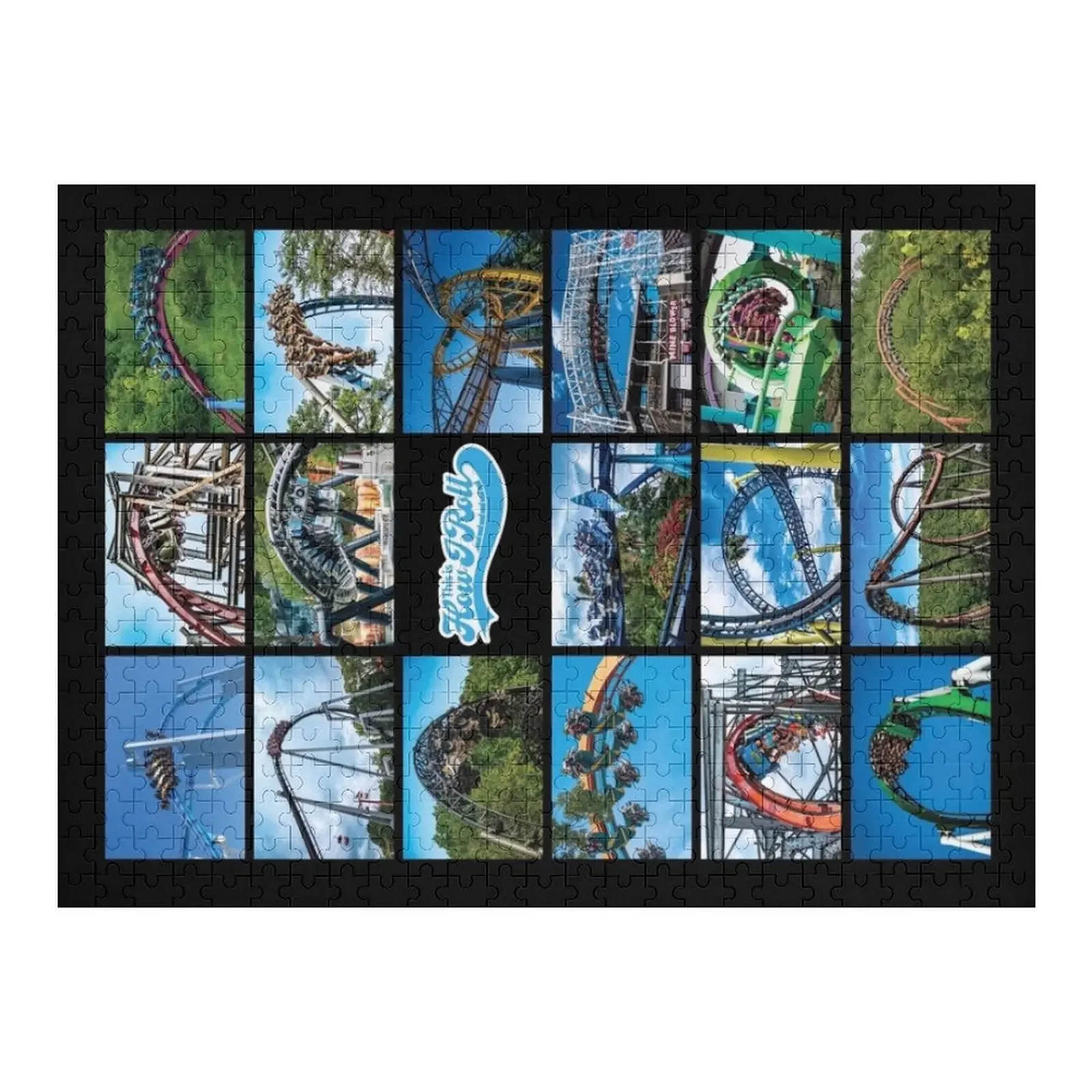 

This is How I Roll Roller Coaster Collage Jigsaw Puzzle Personalised Woodens For Adults Custom Child Gift Puzzle