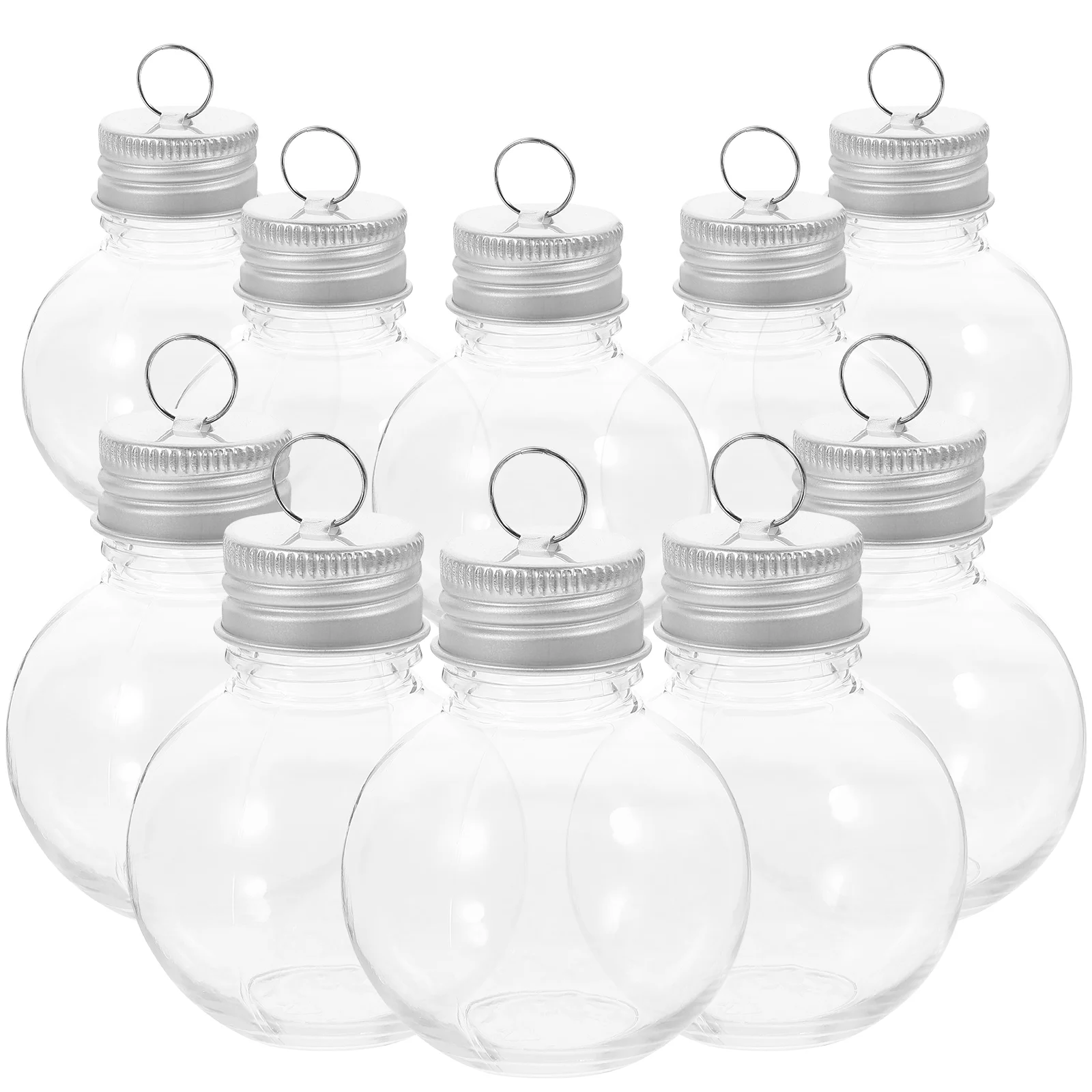 

50/250ml Portable Beverage Packing Bottles Transparent Lovely Bulb Shaped Bottle For Festival Xmas Daily Beverage Storage