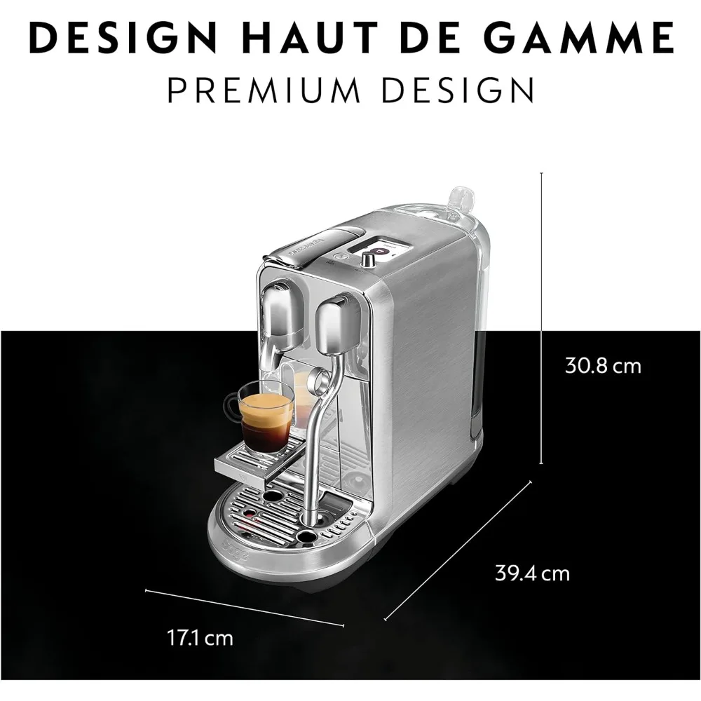 Coffee Espresso Machine Brushed Stainless Steel Coffee Makers of Capsules Maker Capsule Italian Kitchen Appliances Home 5