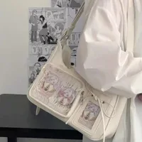 Sacs Ida transparents pour femmes, sacs à bandoulière japonais pour étudiantes, sacs à main de styliste pour femmes 4