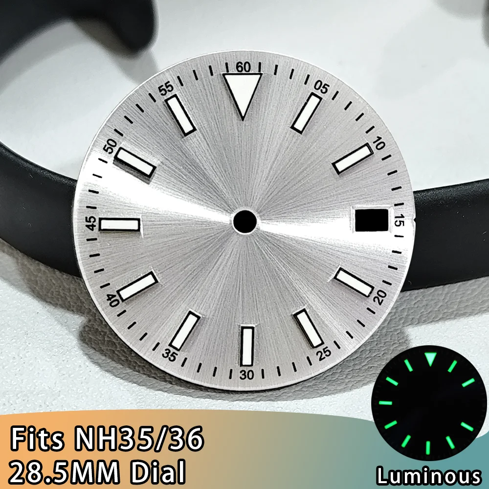 High-Quality 28.5mm Green Luminous Watch Dial