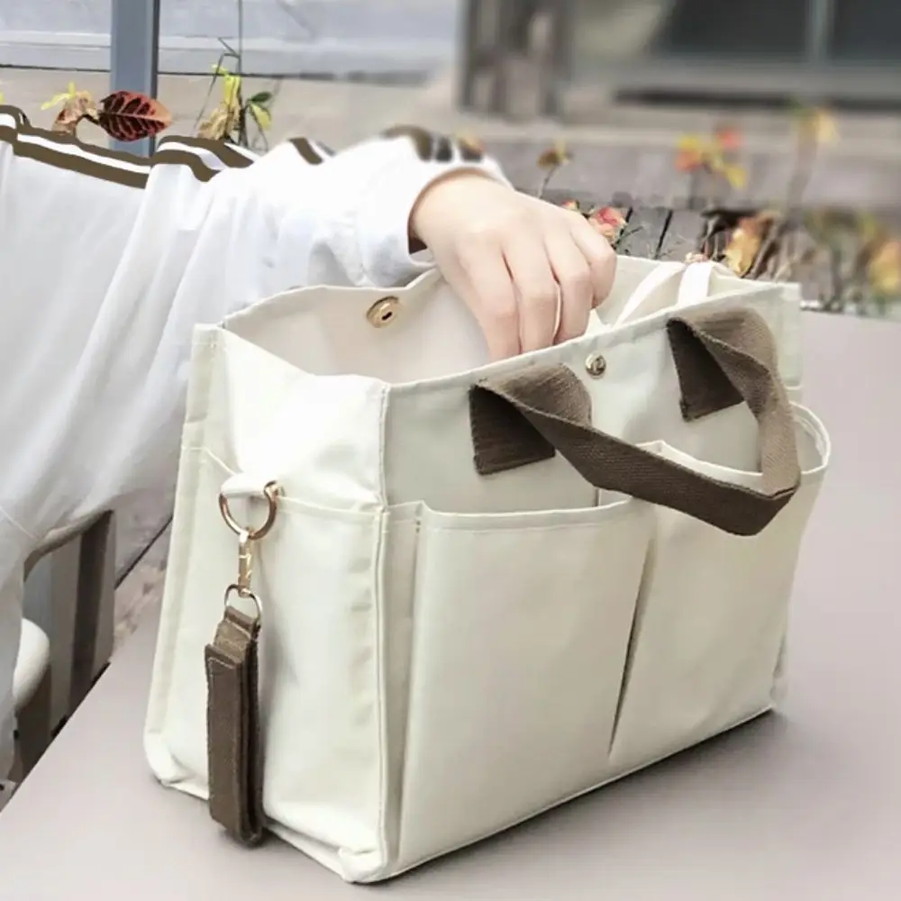 Korean Style Mommy Bag Large Capacity Multi-compartment Tote Bag Adjustable Shoulder Strap Casual Diaper Bag Mother and Baby