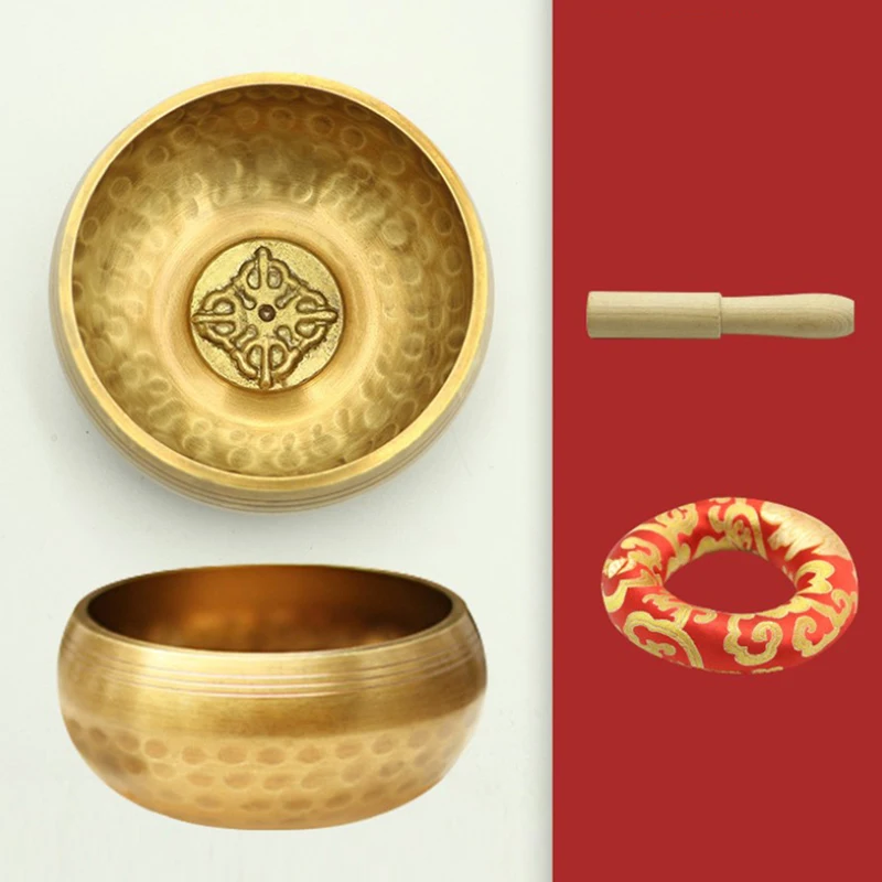 Nepal Tibetan Buddhist Bowl Handmade Singing Bowl Set Cushion Mallet Meditation Storage Bag Meditation Singing Bowl Feng Shui 6