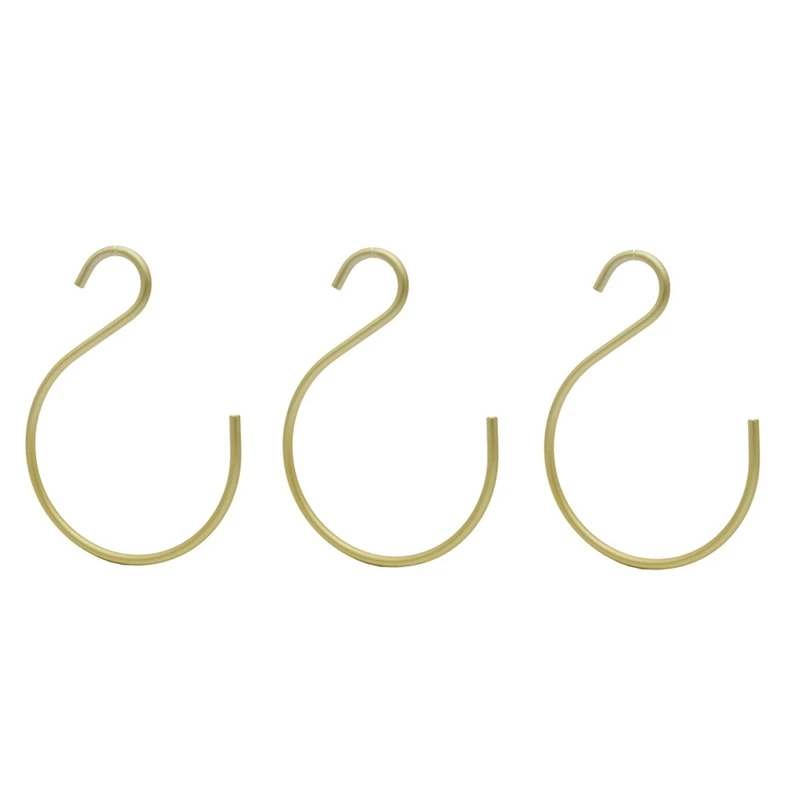 A24F-3 S-Shape Hooks Bedroom Multifunctional Aluminium Alloy S Hanger Hooks Scarf Tie Hook Hanging Wardrobe Storage Organizer