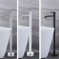 สีดําทองแดงอิสระล้างมือฐานอ่างล้างหน้าก๊อกน้ําอ่างอาบน้ําฝักบัวถังไม้อ่างน้ําร้อนและเย็นขอบด้านข้าง Water TAP 2