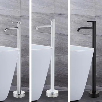 สีดําทองแดงอิสระล้างมือฐานอ่างล้างหน้าก๊อกน้ําอ่างอาบน้ําฝักบัวถังไม้อ่างน้ําร้อนและเย็นขอบด้านข้าง Water TAP 2