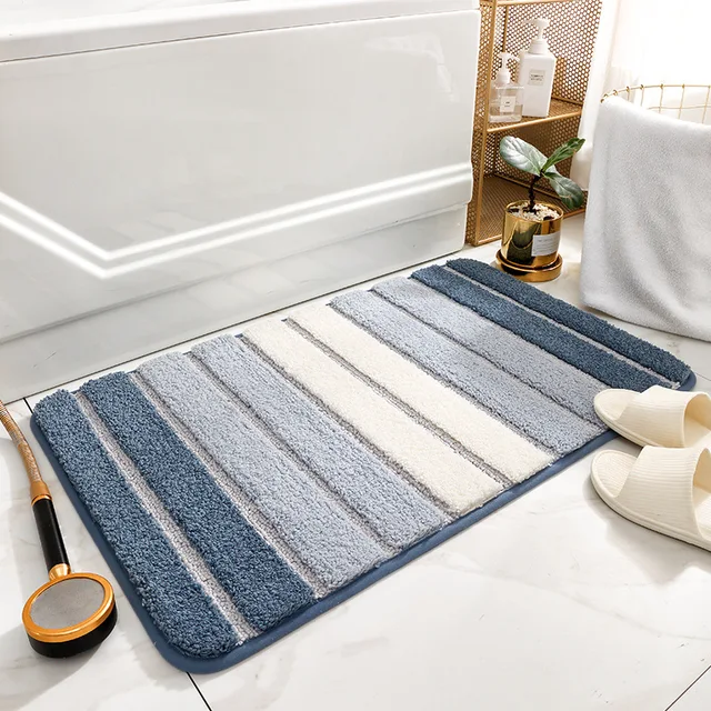 VIKAMA Imitation Cashmere Bathroom Rug – Absorbent & Non-Slip 2