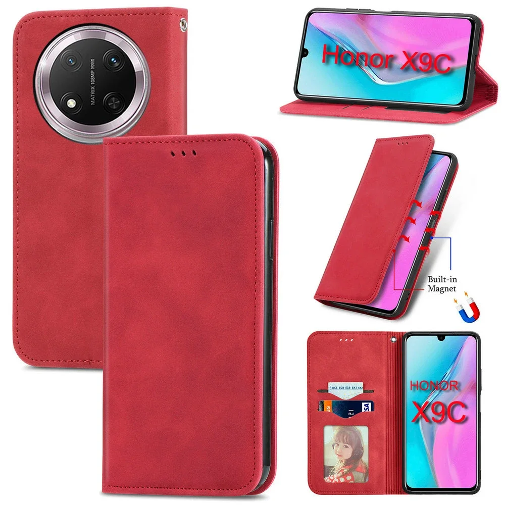 Luxury Magnetic Leather Flip Case Wallet  Cover