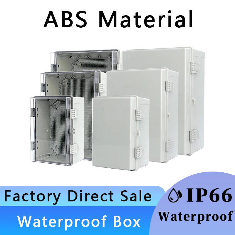 Outdoor Waterproof Enclosure Plastic Cover Electronic Junction Box Hinged Buckle Seal Power Distribution Box electric distribution box