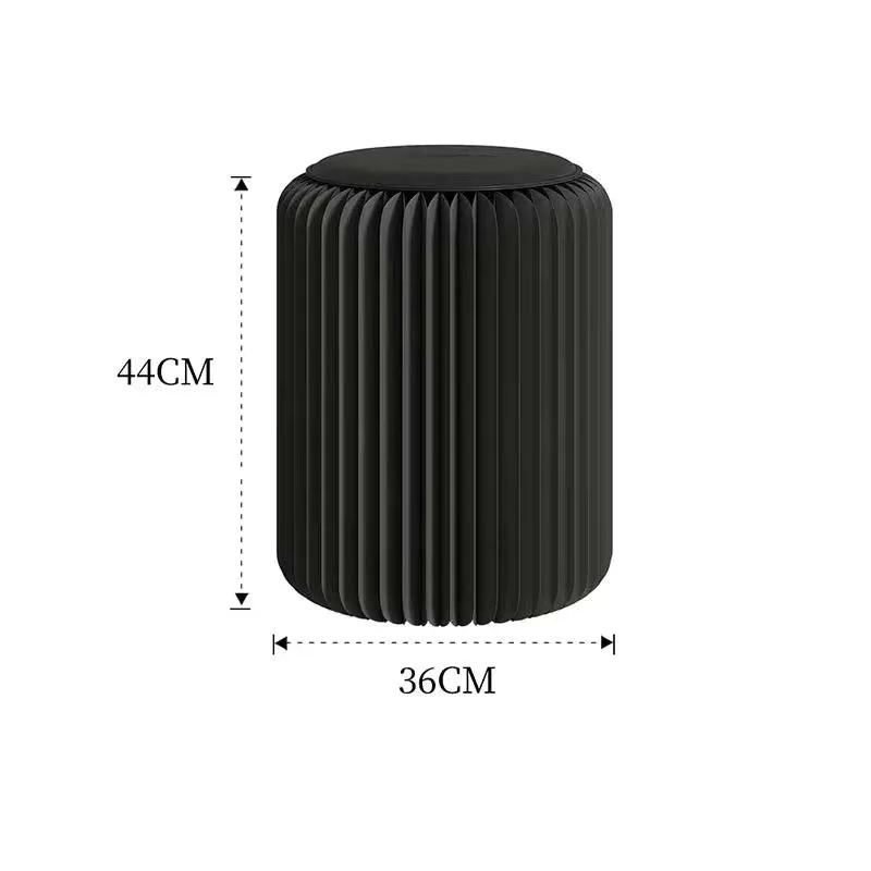 Living Room Folding Stool Paper Honeycomb Structure Chair Round Make up Dressing Stools Home Decor Stacked Portable Stool Simple