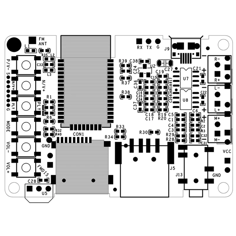 Bluetooth V5.0 Amplifier Board Stereo Transmitter BK3266 Module Receiver And Transmitter Integrated AT Renamed Switch