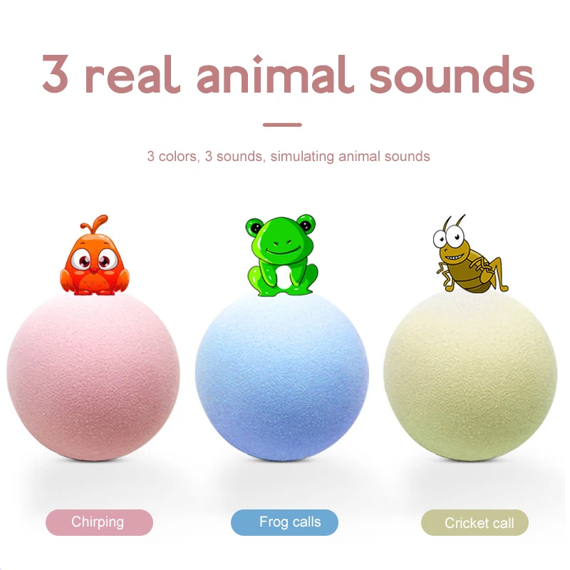 

Interactive Ball Smart Cat Toys Catnip Cat Training Toy Kitty Pet Playing Ball Pet Squeaky Supplies Products Toy For Kitten Cats