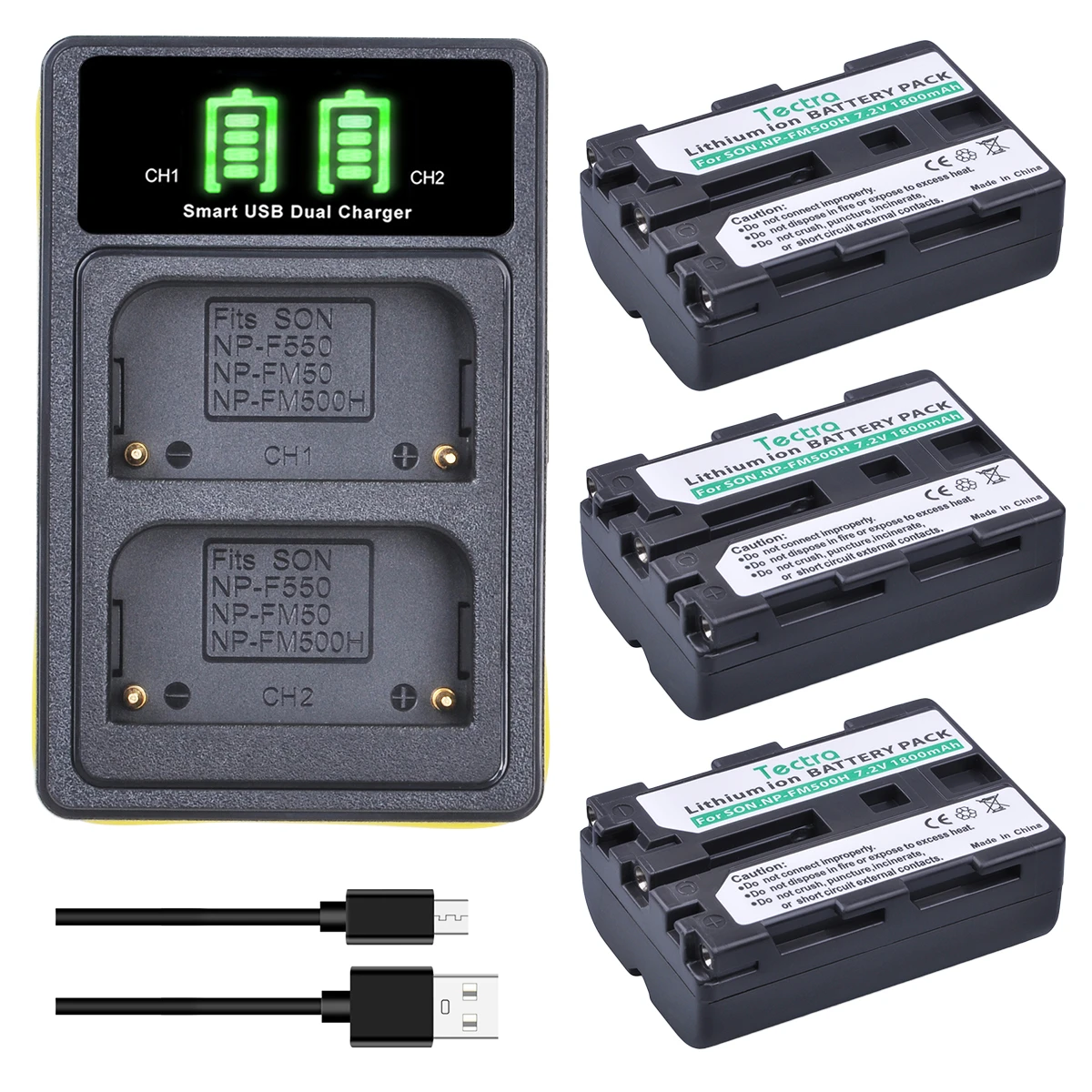 NP FM500H Camera Battery + Charger for Sony Alpha a68,a77II,SLT A57,A58