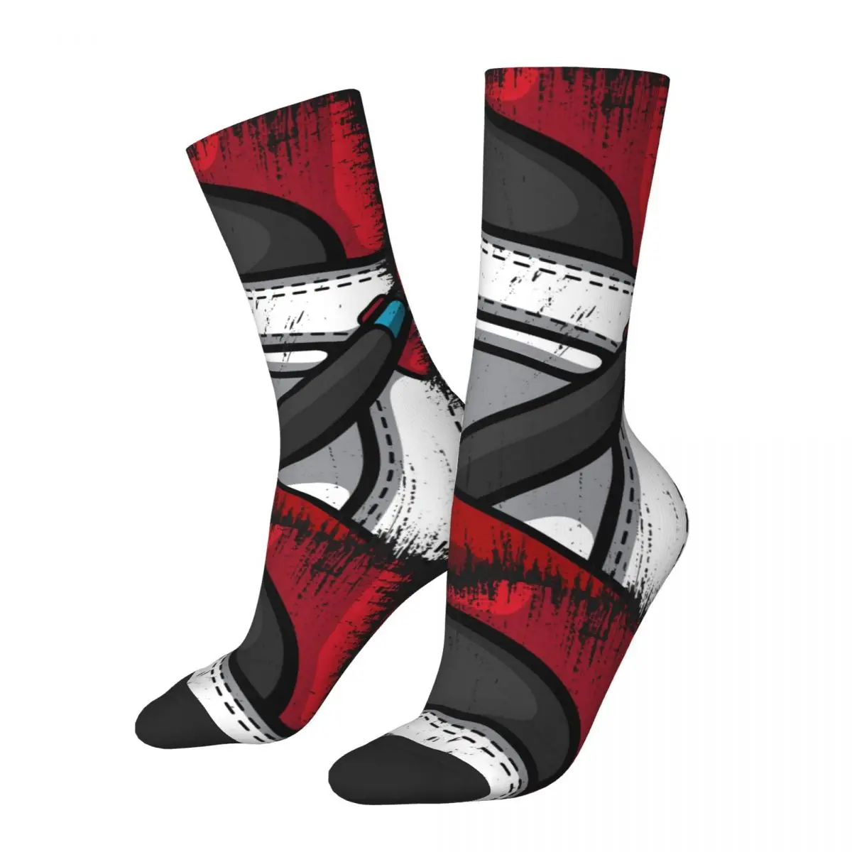 

Сумасшедшие Компрессионные носки для мужчин, винтажная коллекция ботинок Hypebeast Legacy, качественные носки с принтом для мальчиков