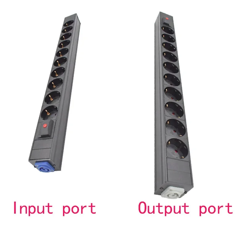 

PDU Power Strips Schuko Powerlink box Power amplifier audio 3P Aviation plug 2-10AC European standard SOCKET overload protection