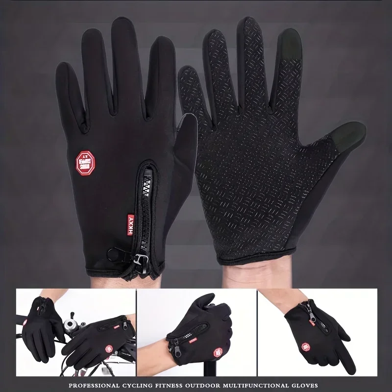 Winter Gloves for Men Women Touchscreen Warm Outdoor Cycling Driving Motorcycle Cold Gloves Windproof Non Slip Gloves 4