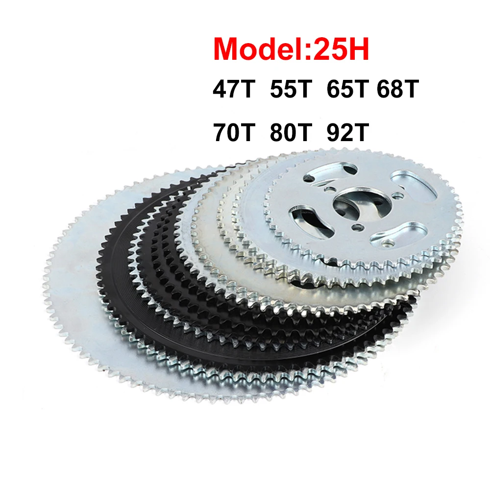 25H 47T 55T 65T 68T 70T 80T 92T الأسنان 29 مللي متر ضرس خلفي ل 47CC 49CC ميني موتو ATV رباعية الترابية حفرة دراجة الجيب سكوتر أجزاء