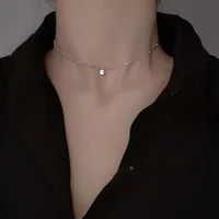 CIAXY – bonnet porte-bonheur couleur argent pour femmes, collier avec lettres asymétriques, chaîne de clavicule courte, ras du cou, bijoux de tempérament, cadeau 2