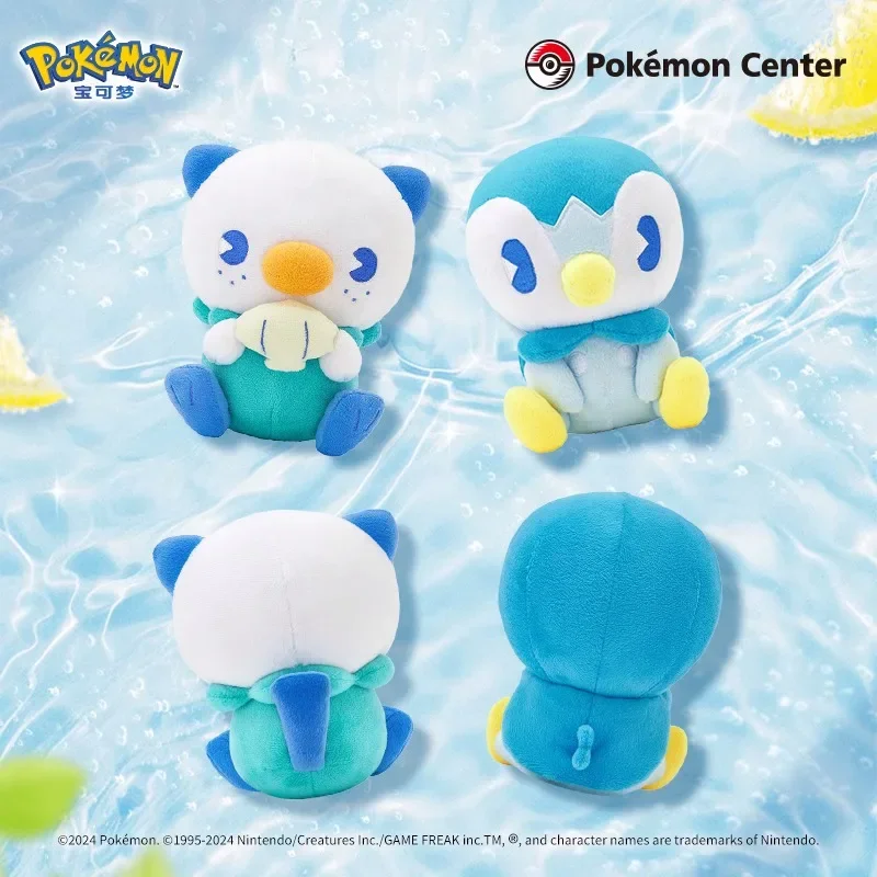 Stock Original Pok&eacute;mon Piplup Goomy Oshawott Bidoof Politoed Game Anime Figure Plush Toys Birthday Gift Holiday Gifts