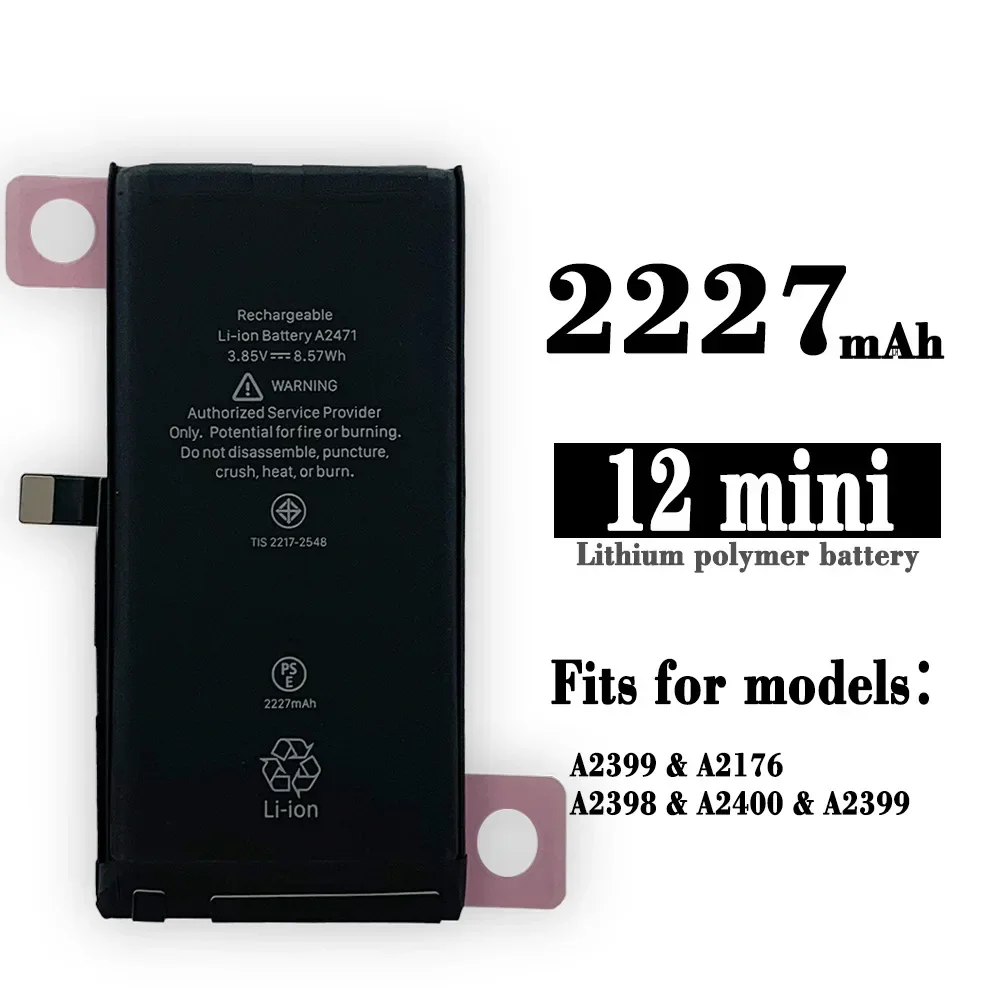 

Высококачественная сменная батарея для Iphone 12 mini 12 MINI A2399 2176 2398 2400 2399 Встроенная литиевая Новая батарея