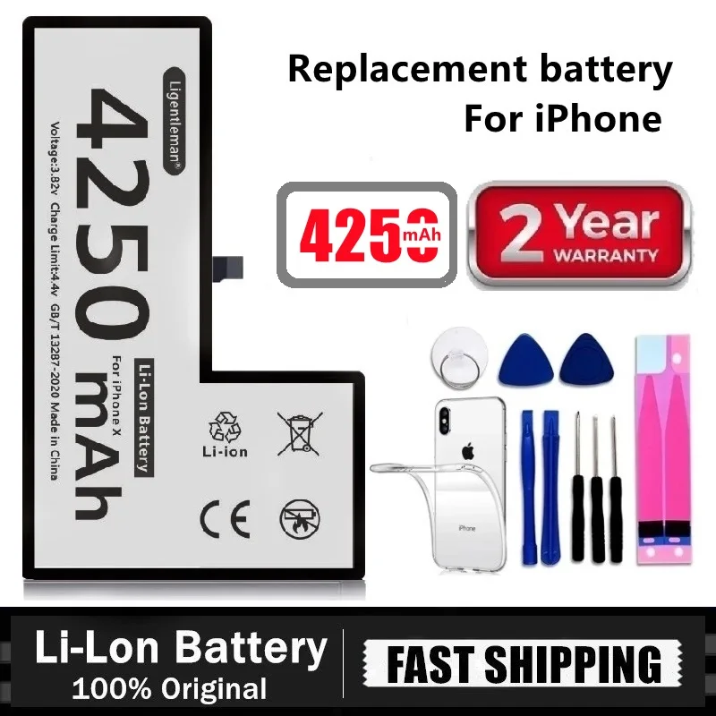 Новинка 100% внешний аккумулятор для apple iphone 6s 7 8 Plus P X XR XS MAX сменный высокая емкость