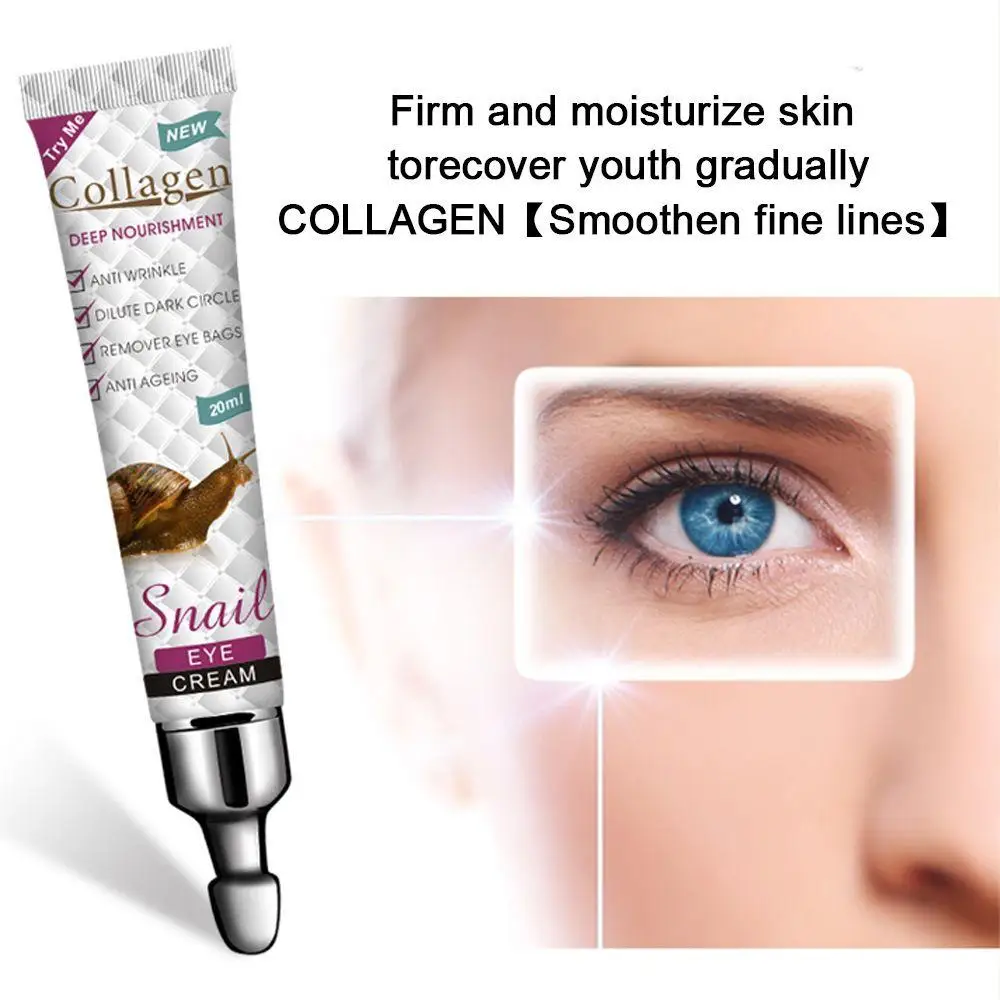 Collagen Snail Eye Cream Firming  Anti-wrinkle Remover Dark Circles Against Puffiness and Bags Moisturizing Eye Skin Care