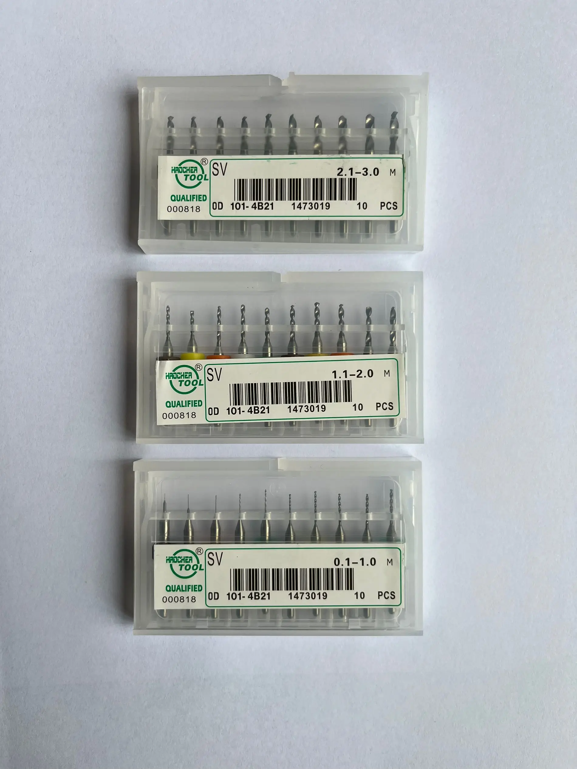 

NEW 10PCS PCB Drill bit tungsten alloy on shank drill 0.1/0.3/0.35/0.4/0.45/0.5/0.55/0.6-3.175 mm circuit boards CNC Drill Bits