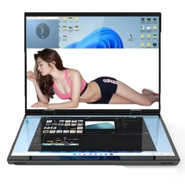 2024 New Dual Display Business Laptop Dual 14 inch Touch 2in1