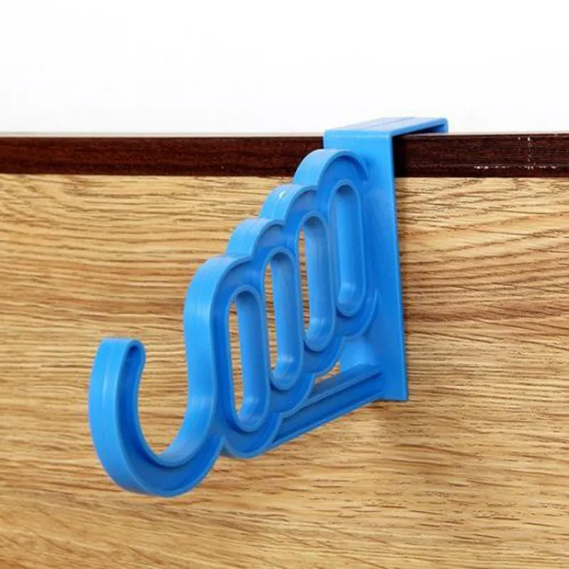Multi-Function Home Accessories Clothes Hanger Drying Rack 5 Hole Suit Bathroom Door Plastic Organizer Over The Door Hook