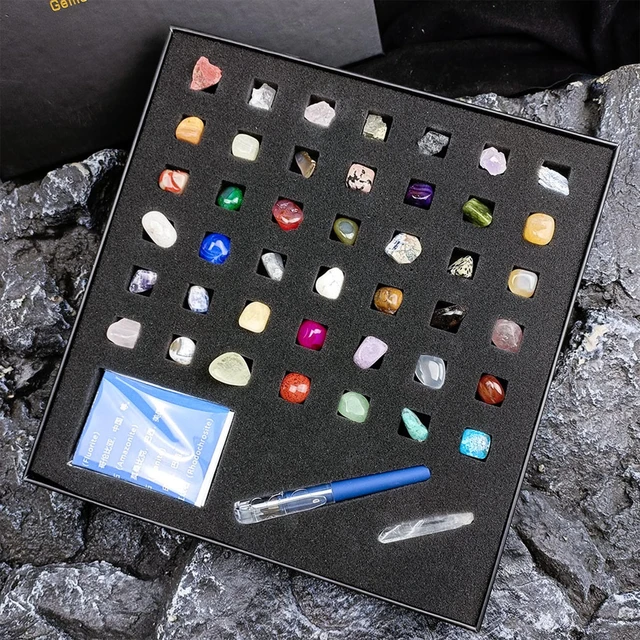 Rock Collection Box Natural Gemstone Crystal Sets Mineral Science Kit  Geology Rock Specimen For Young Geologists Kids Gifts - AliExpress