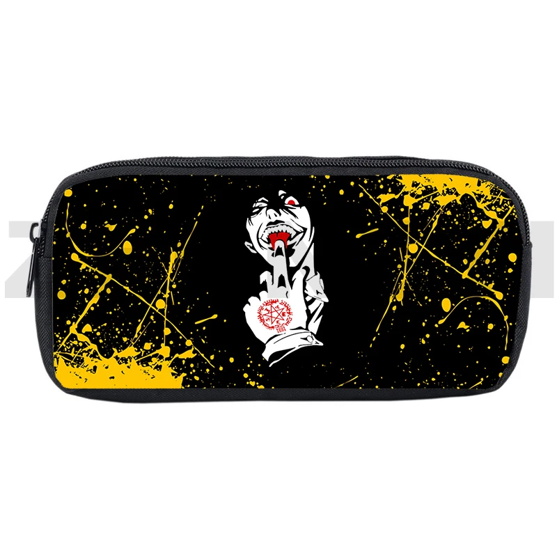 

Винтажные Чехлы для косметики Hellsing выделенная манга Alucard Eyes 3D пеналы Детская гелевая ручка чехол ежедневная Сумочка для туалетных принадлежностей