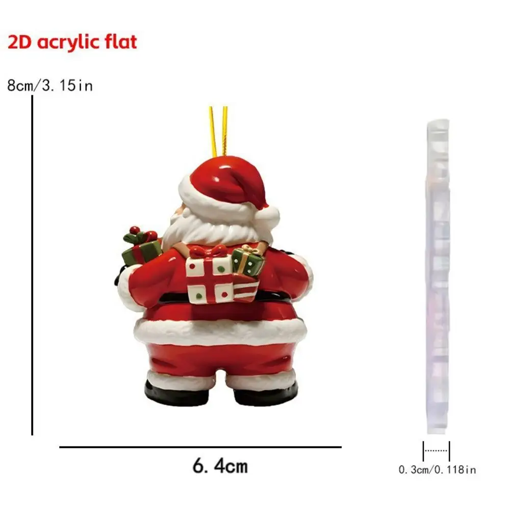 Acrylic Pet-Themed Christmas Tree Hanging Ornament - Festive 2D Design
