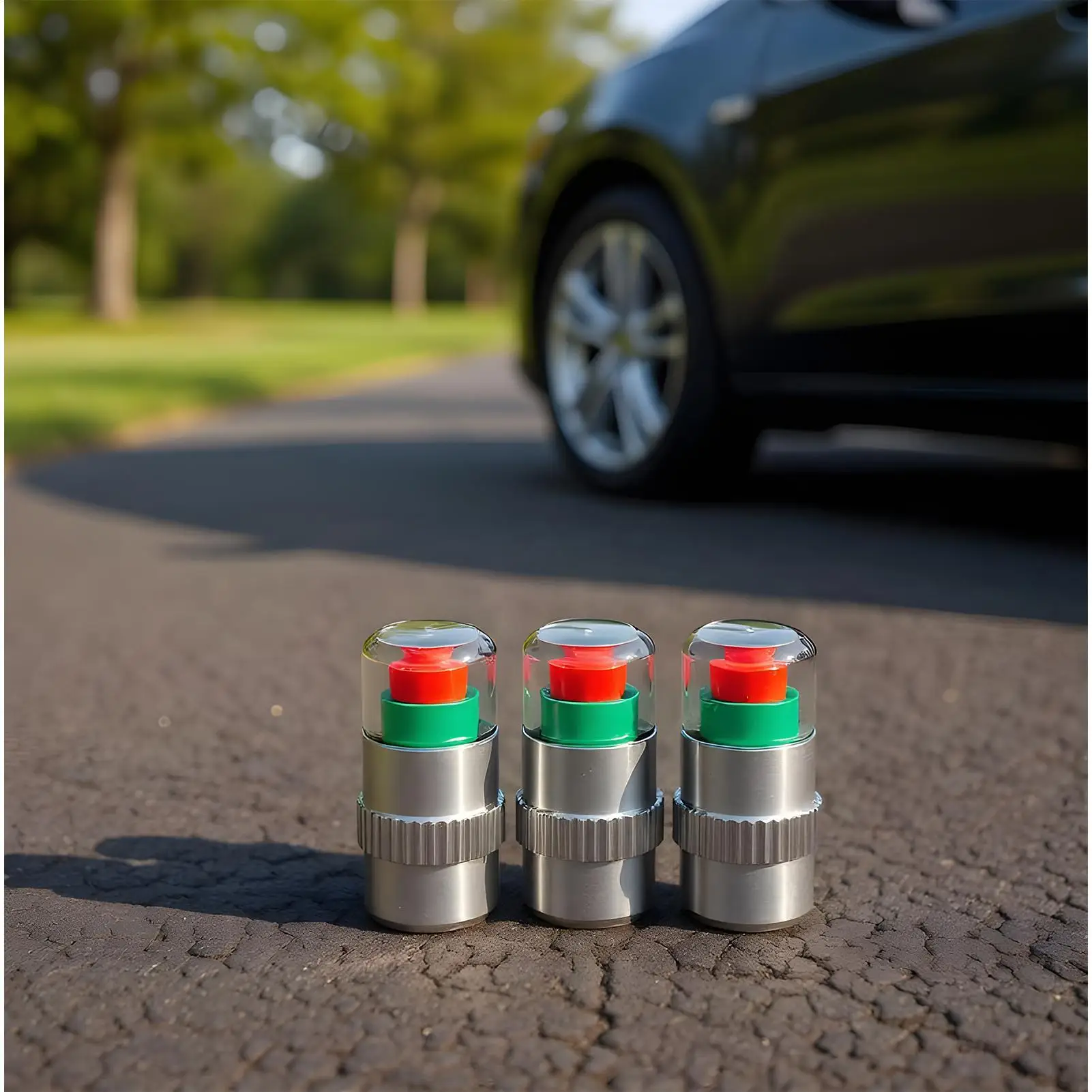 4개/세트 자동차 타이어 공기압 모니터링 알림 표시기 타이어 밸브 캡 게이지 자동차 액세서리 자동차 타이어 공기압 게이지 캡