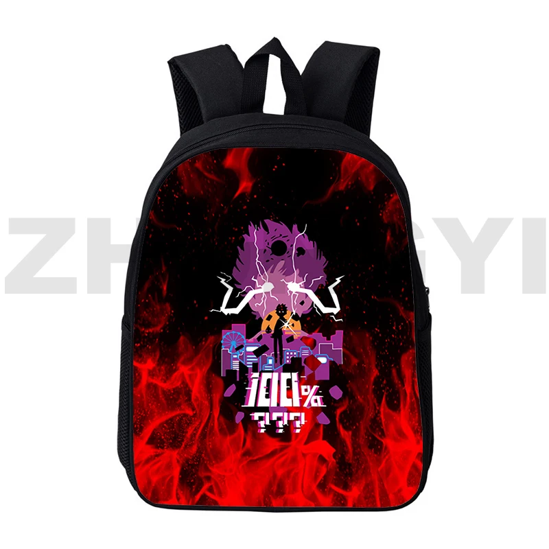 

12/16 Inch Mob Psycho 100 School Backpack for Primary Students 3D Travel Leisure Shoulder Bag Anime Japanese Bag Mens Bookbag