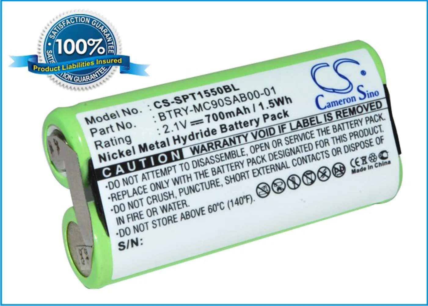 Cameron Sino 700mA Battery for Symbol SPT-1500 SPT-1550 21-42921-01 BTRY-MC90SAB00-01 | Электроника