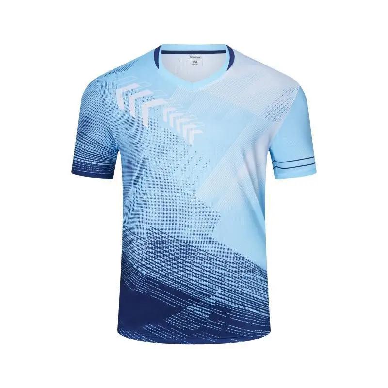 Summer Sports T-shirt Men Sports Short Sleeved Round Neck T-shirt Fashion Table Tennis Clothing Boy Breathable Sport