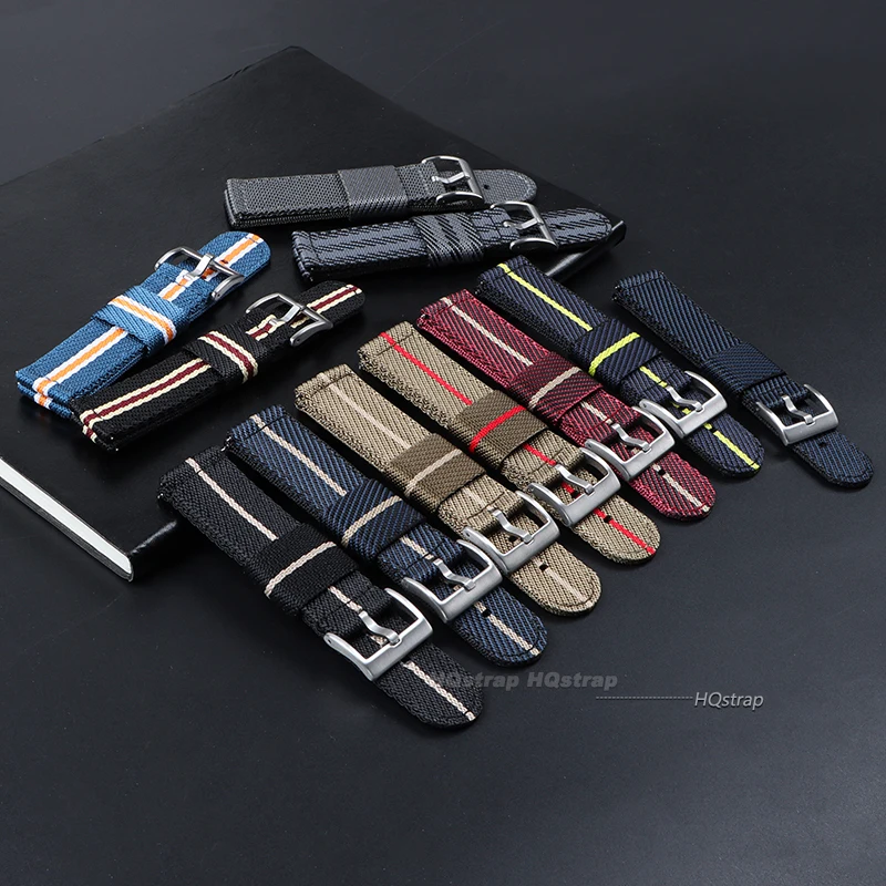 Schnellverschluss-Nylonarmband für Tudor 20, 22 mm Uhrenarmband für Omega, gewebtes Canvas-Stoffband für Seiko Herren, Militär-Sportarmband – Detail 3