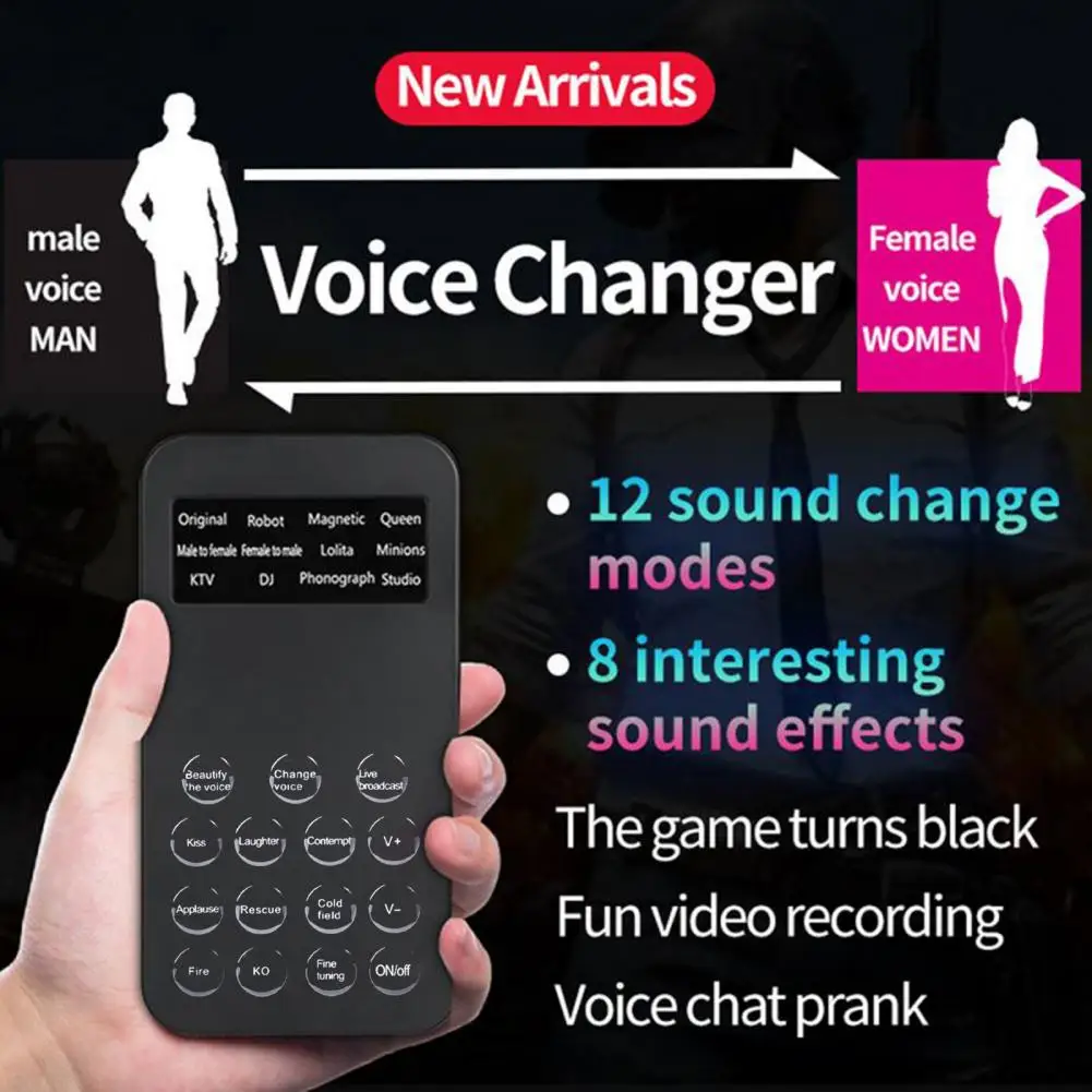 Voice Changer Device Widely Compatible Voice Modulator Changer Microphone Mini Sound Card