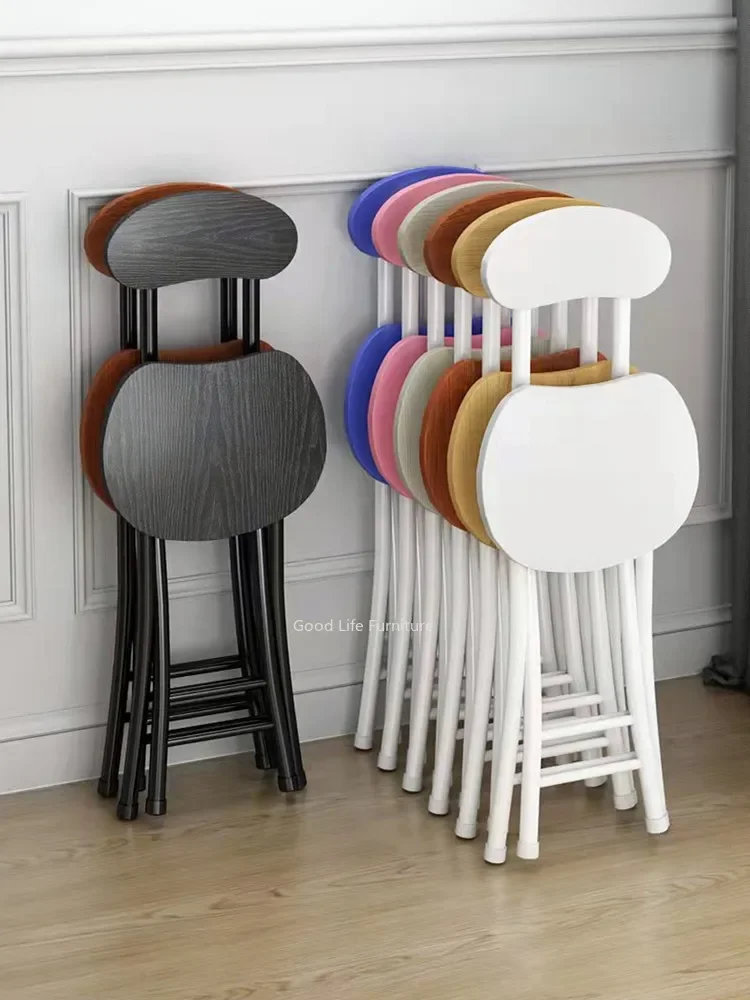 Folding Chair Portable Dining Chair Lounge Adult Home Stool High Stool Outdoor Folding