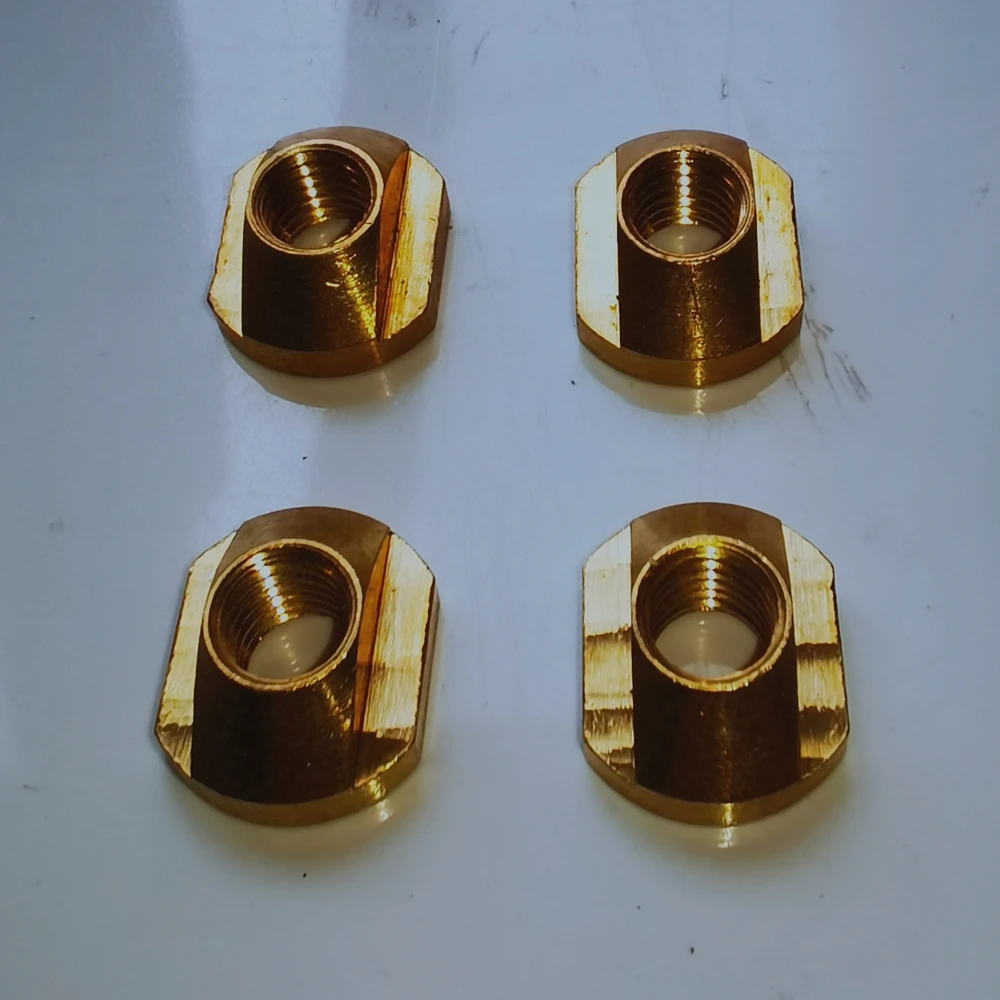 Hydrofoil Mounting T Nuts M8 / M6 Brass for Hydrofoil Tracks Outdoors Surfing Accessories 4Pcs