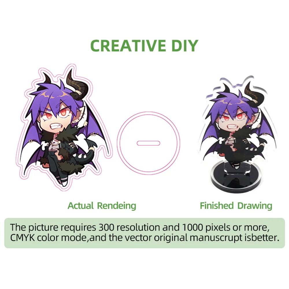 Personalized Anime Character Cartoon Acrylic Stand Custom Transparent Printing Souvenir Birthday Gift Pet Cat Dog Keychain