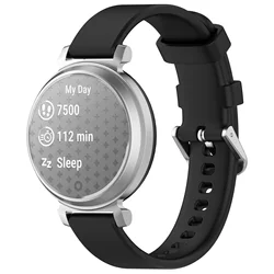 Official Silicone Watchband Strap for Garmin Lily 2 - Soft 14mm Bracelet Accessory (Black)