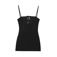 2024 Autumn New Fashion Women's European and American Style Backless Temperament Sleeveless Slim Suspender Short Dress 2