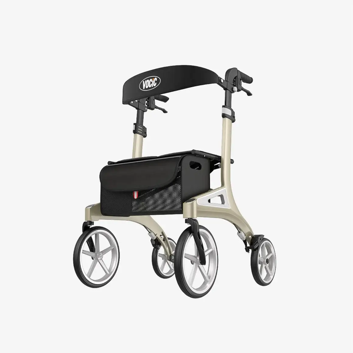 Handrail Walking Aid For The Disabled Aluminum Foldable Adjustable Wheel Walking Walker Rollator