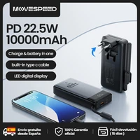 MOVESPEED MSP17 Power Bank 10000 мАч 22,5 Вт Портативное быстрое зарядное устройство и аккумулятор в одном Powerbank со складной вилкой европейского стандарта для смартфона