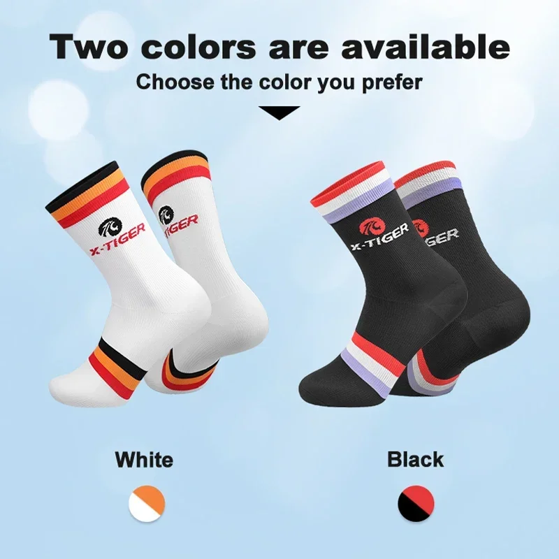 X-Tiger X-WZ-X-02 Cycling Crew Socks Breathable Compression Racing - Image 6