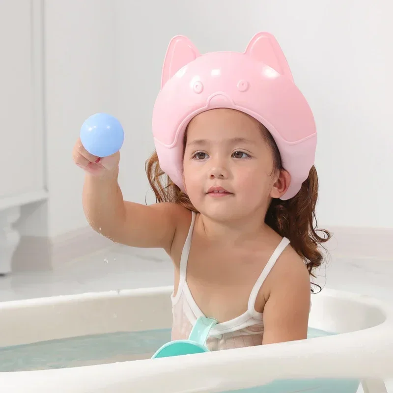 Baby Shampoo Cap Adjustable Childrens Shower Hat Waterproof Kids Bath Visor Cute Infant Wash Hair Shield for Eye Protection