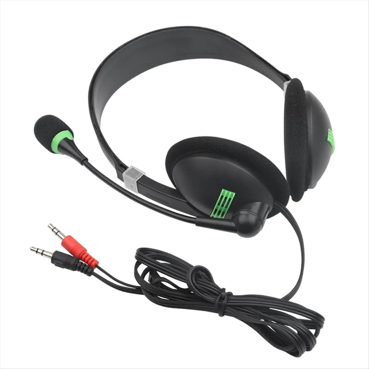 (A26M) 3.5mm 유선 헤드폰(마이크 포함) 노이즈 캔슬링 헤드셋 노트북 PC 컴퓨터용 USB 이어폰