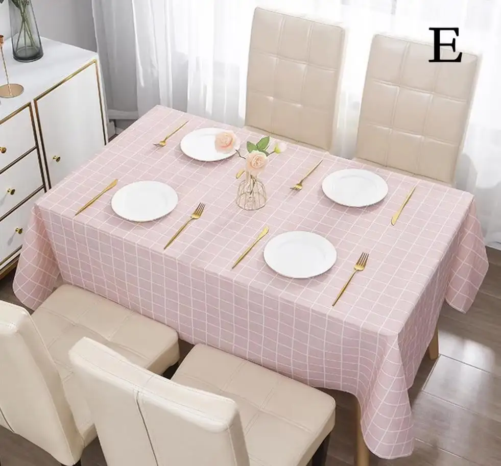 Plastic Colorful Nordic Style Sub-print Waterproof And Oil-proof Washable Anti-scalding Thickened Rectangular