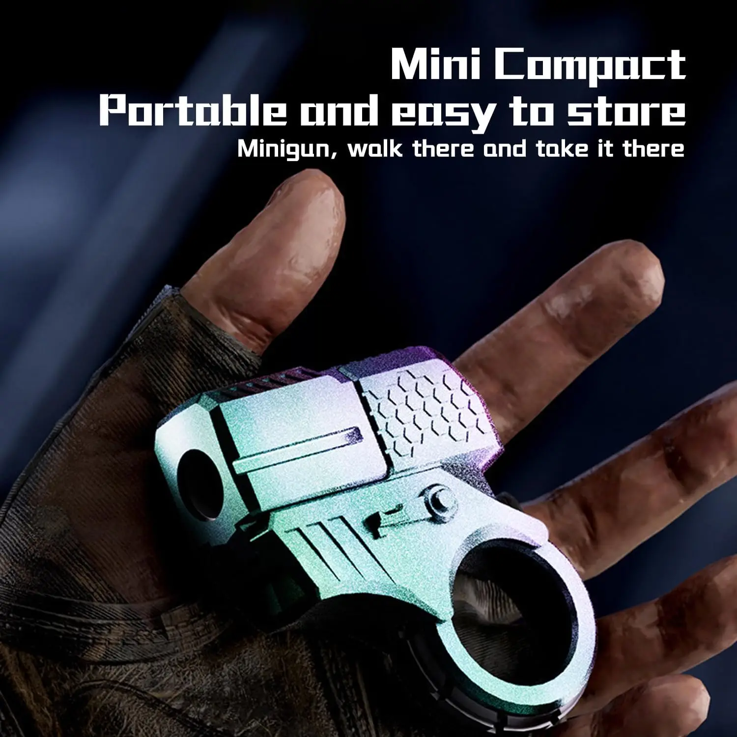 Sensory Fidget Toy Anti Stress Toy Fidget Toy Finger Sensory Toy Adult Fidget Toys For Stress Relief EDC Alloy Fingertip Toy Pistol Decompression Launcher Model Ring For Anxiety Gift